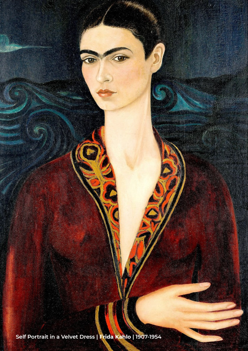 Self Portrait in a Velvet Dress