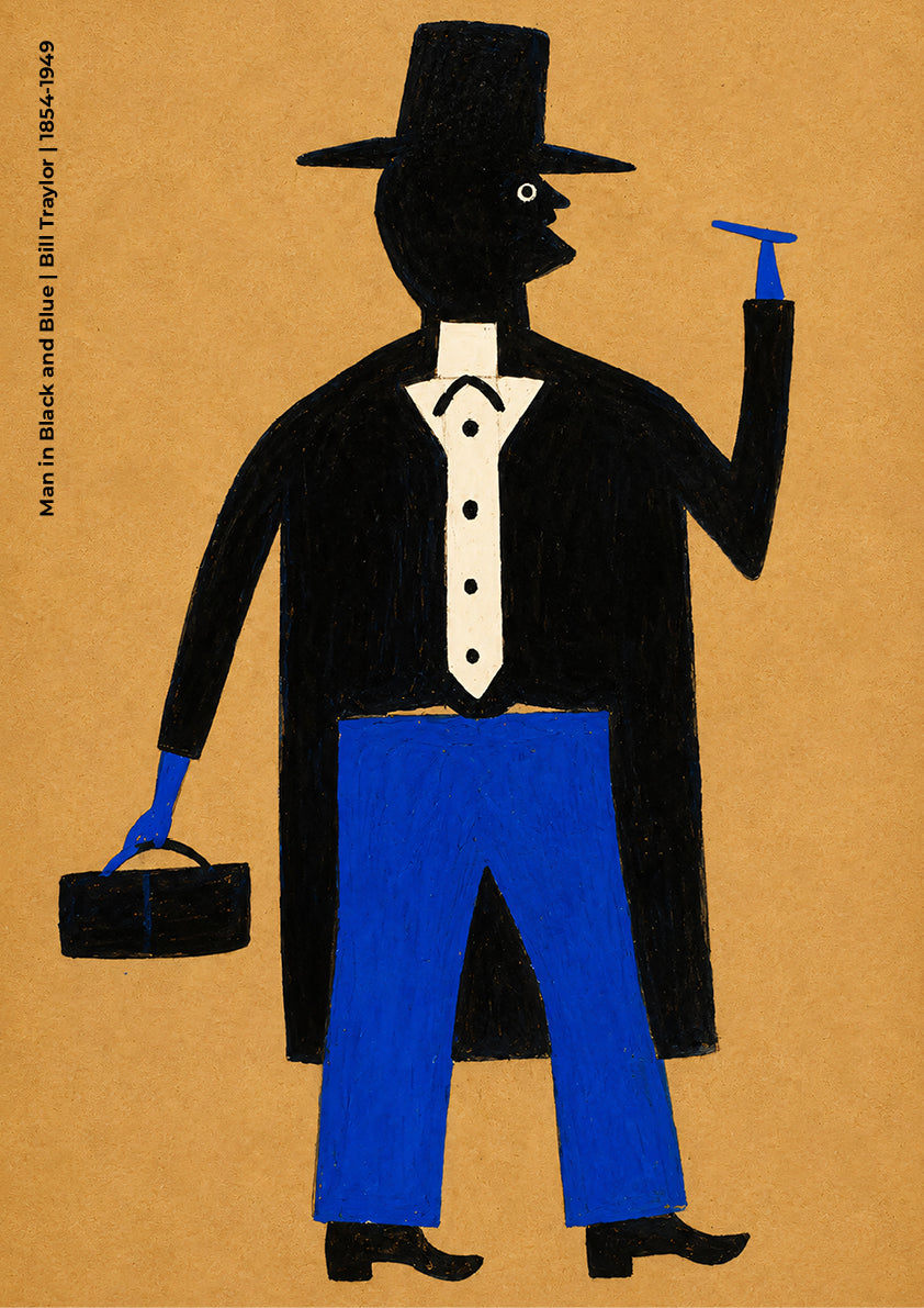 Man in Black and Blue