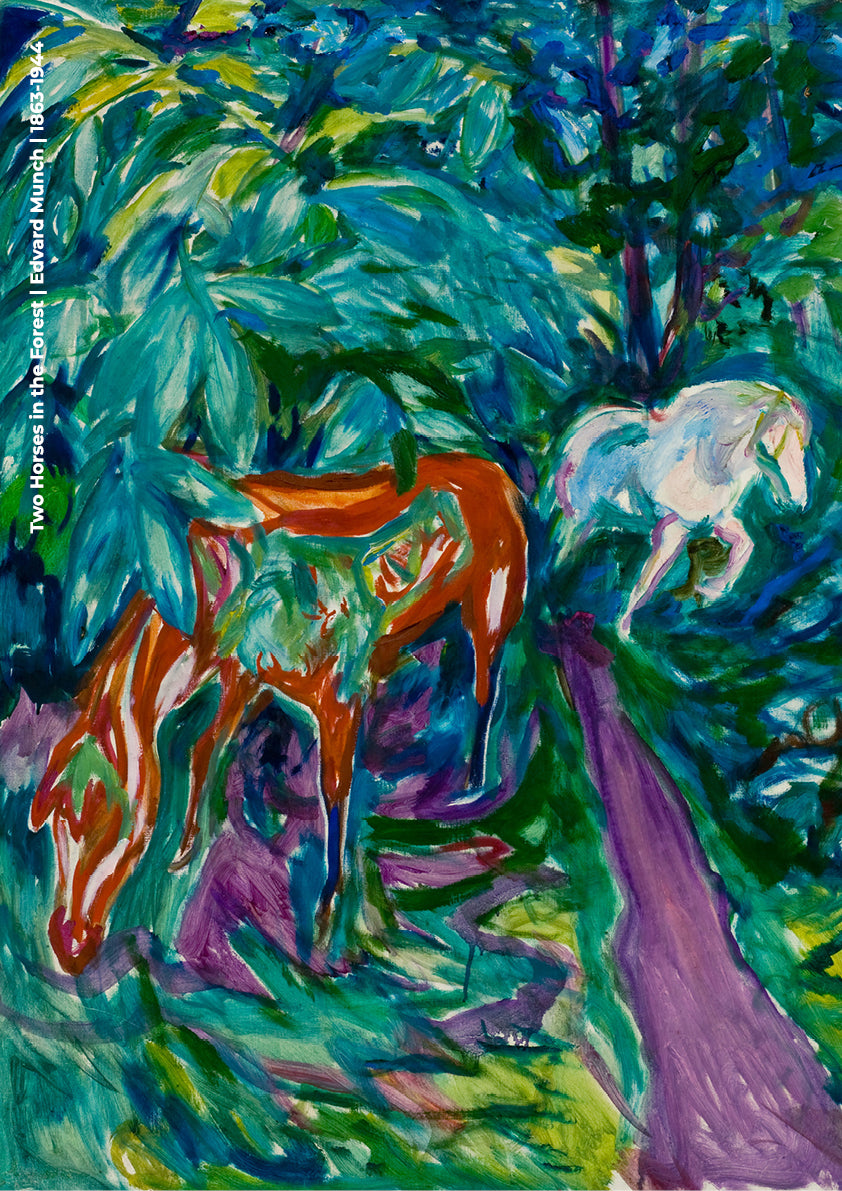 Two Horses in the Forest