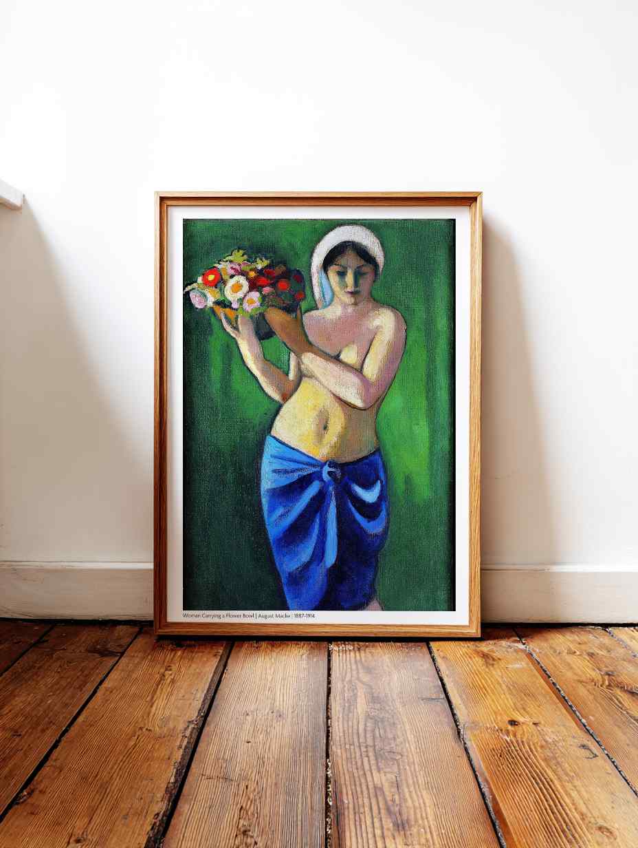 Woman Carrying a Flower Bowl