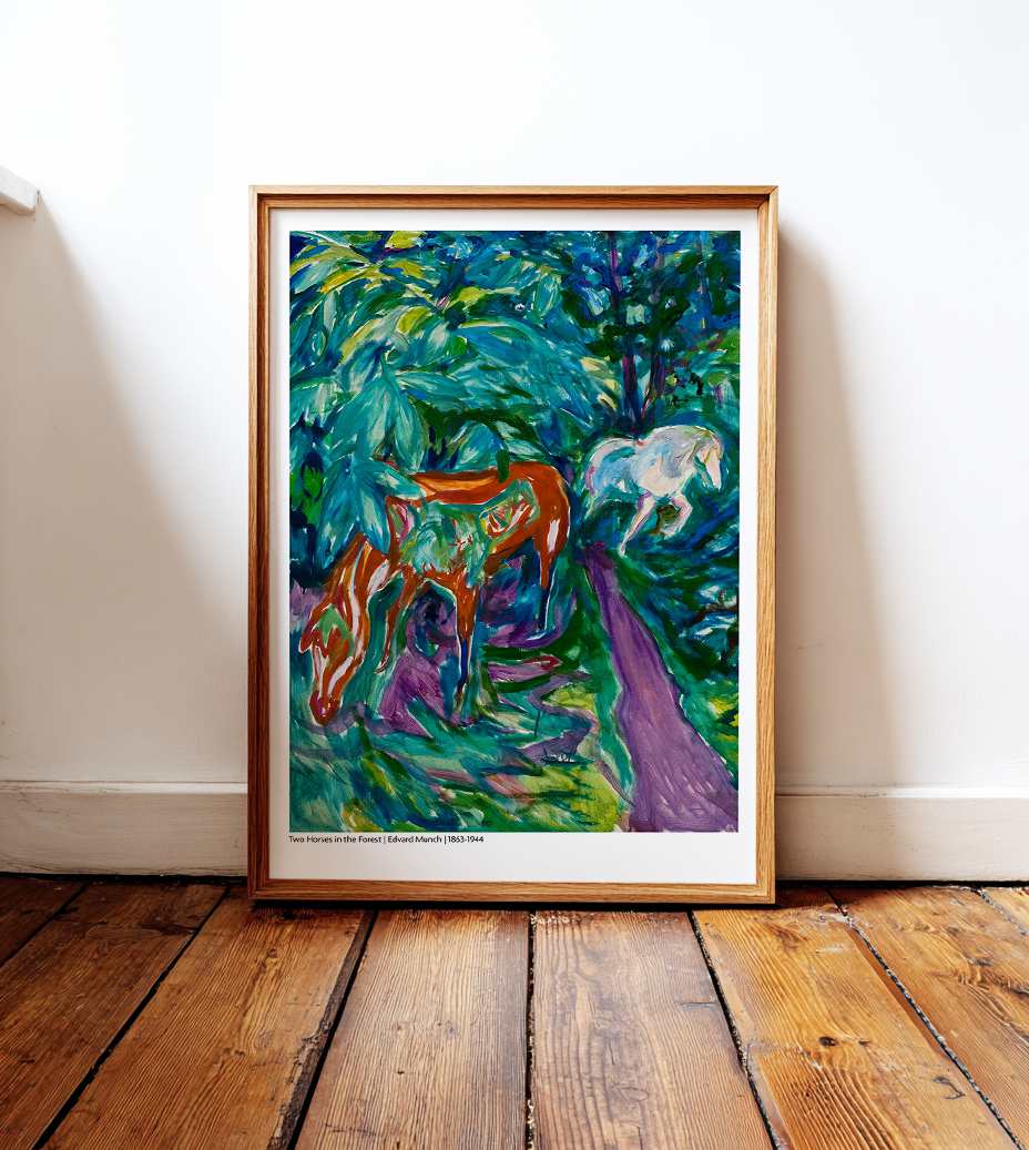 Two Horses in the Forest