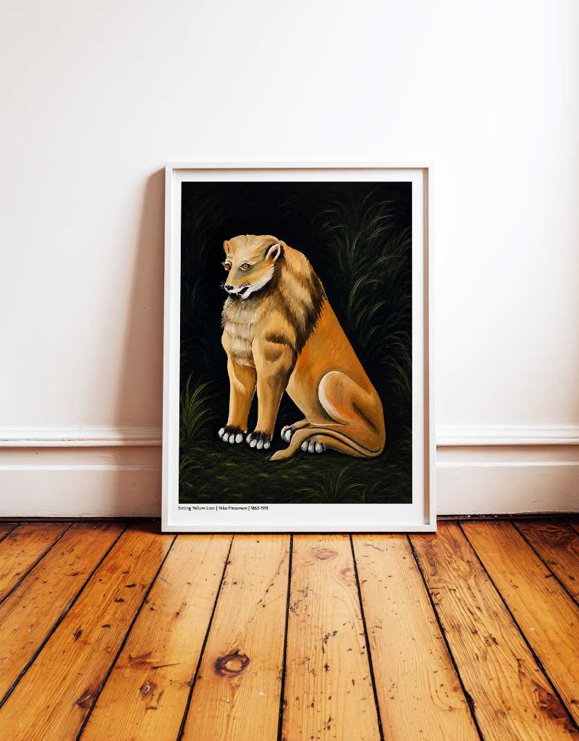 Sitting Yellow Lion