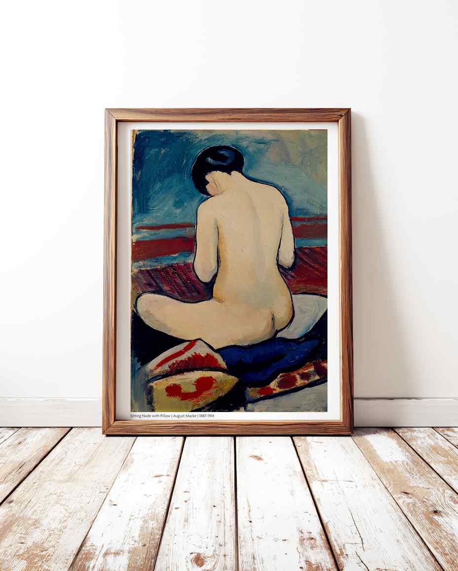 Sitting Nude with Pillow