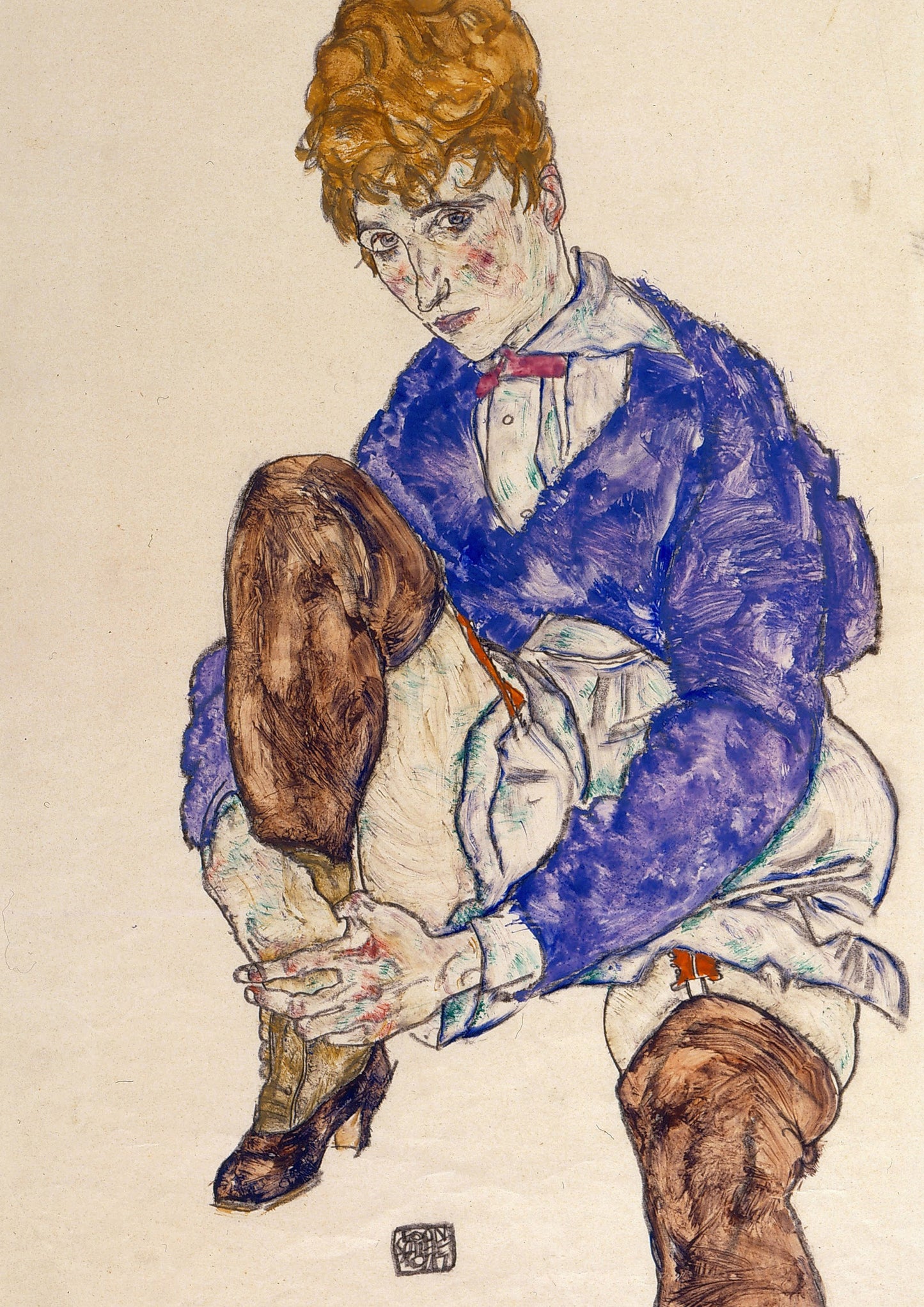 Portrait of the artist's wife seated