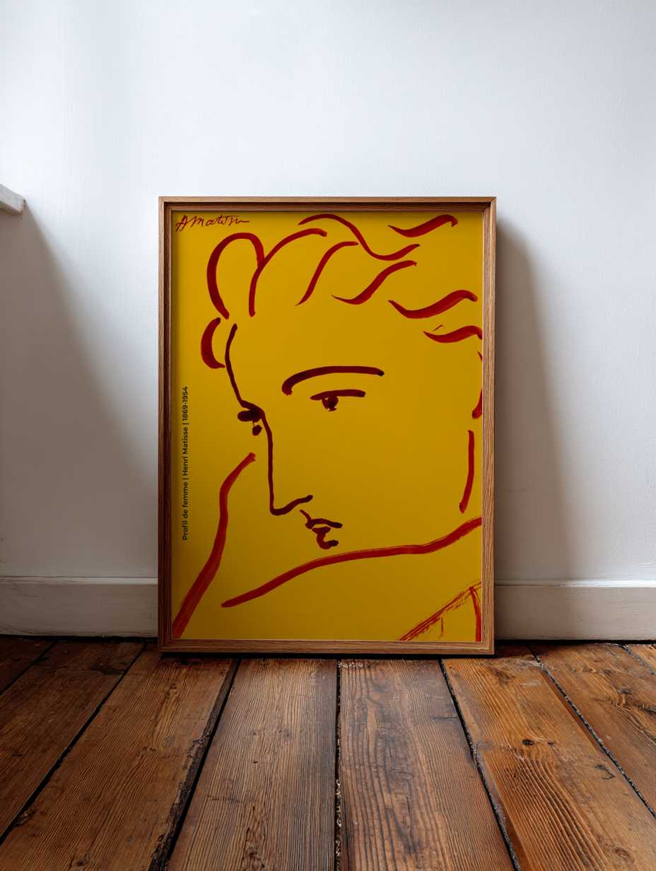 Profil de femme - Yellow
