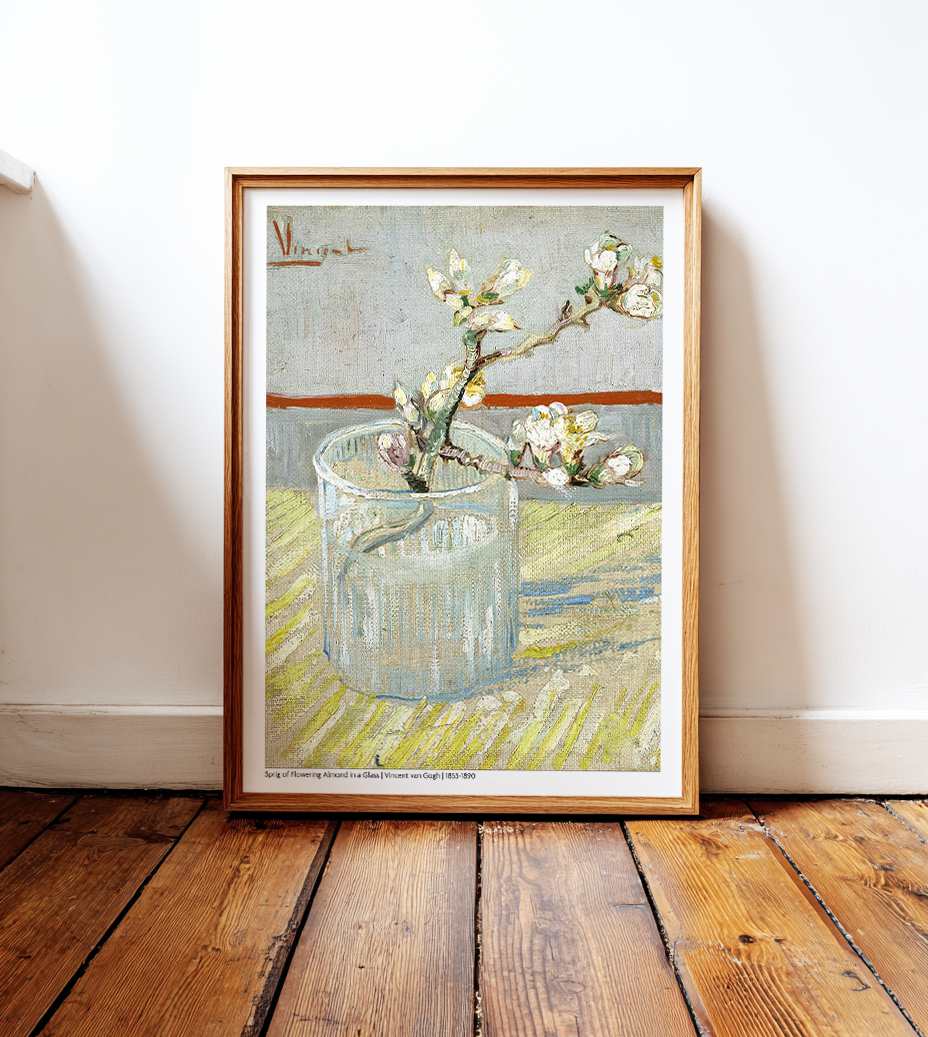 Sprig of Flowering Almond in a Glass