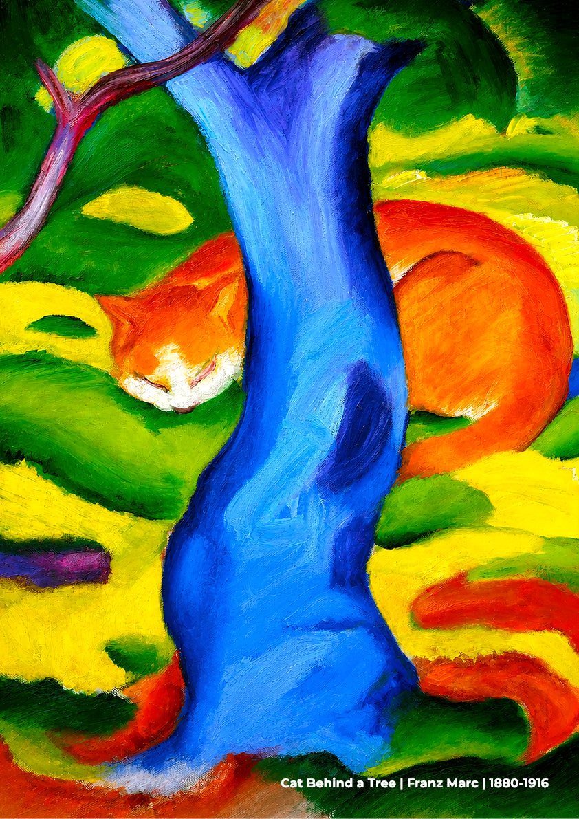 Cat Behind a Tree