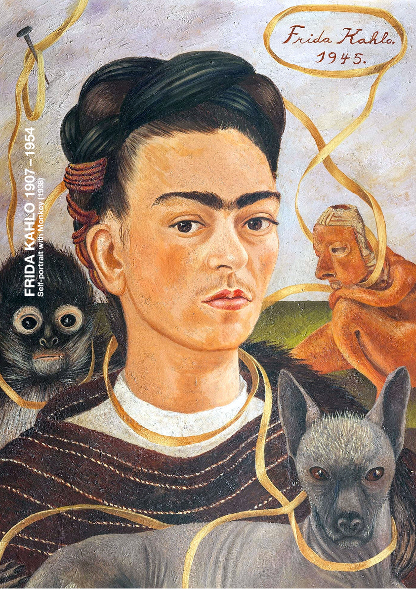 Frida with monkey