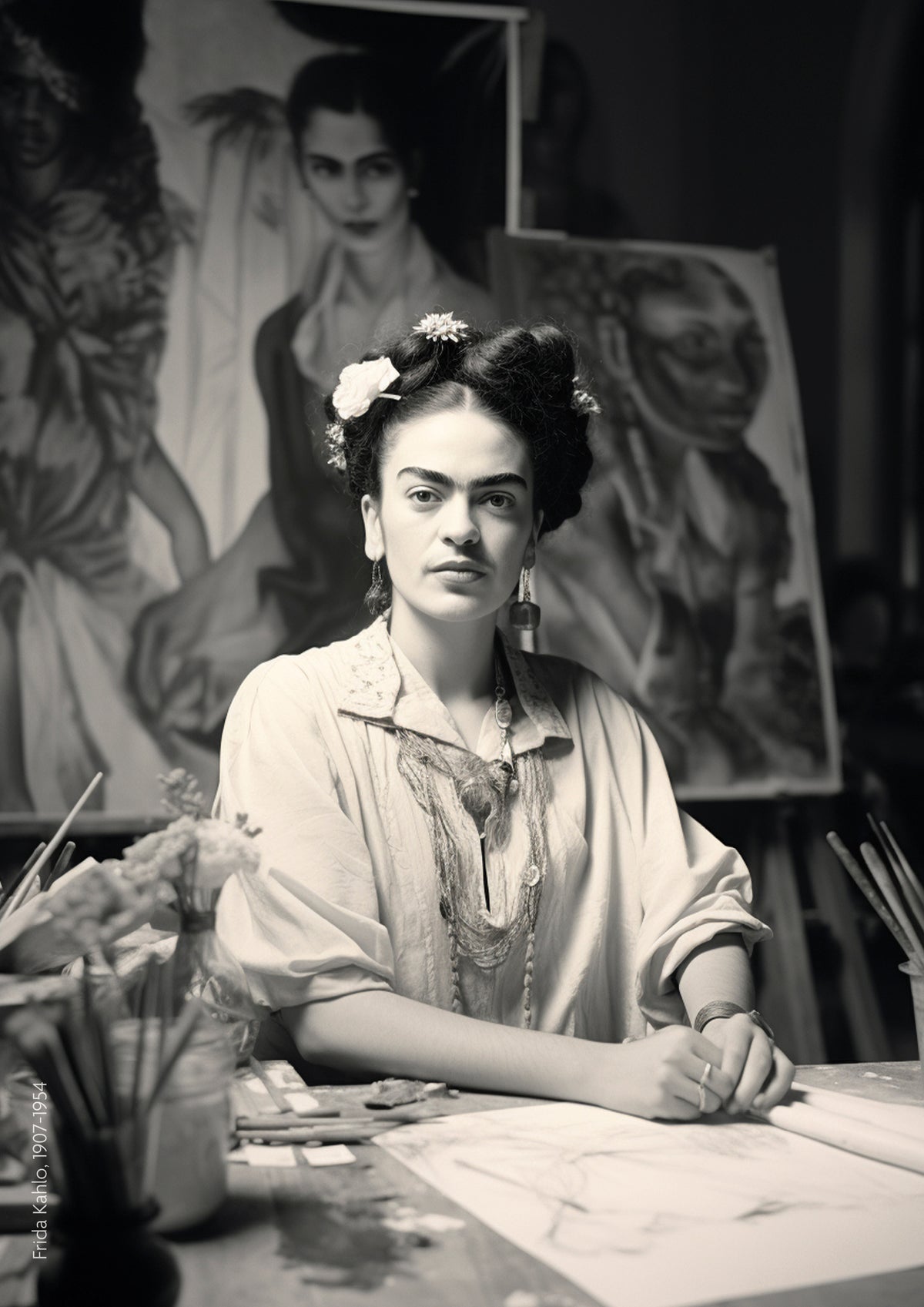 Frida in the studio