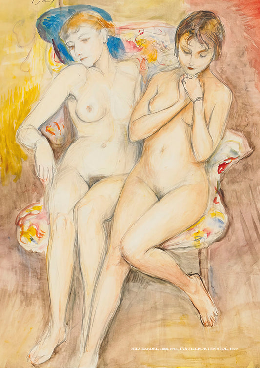 Two girls in a chair