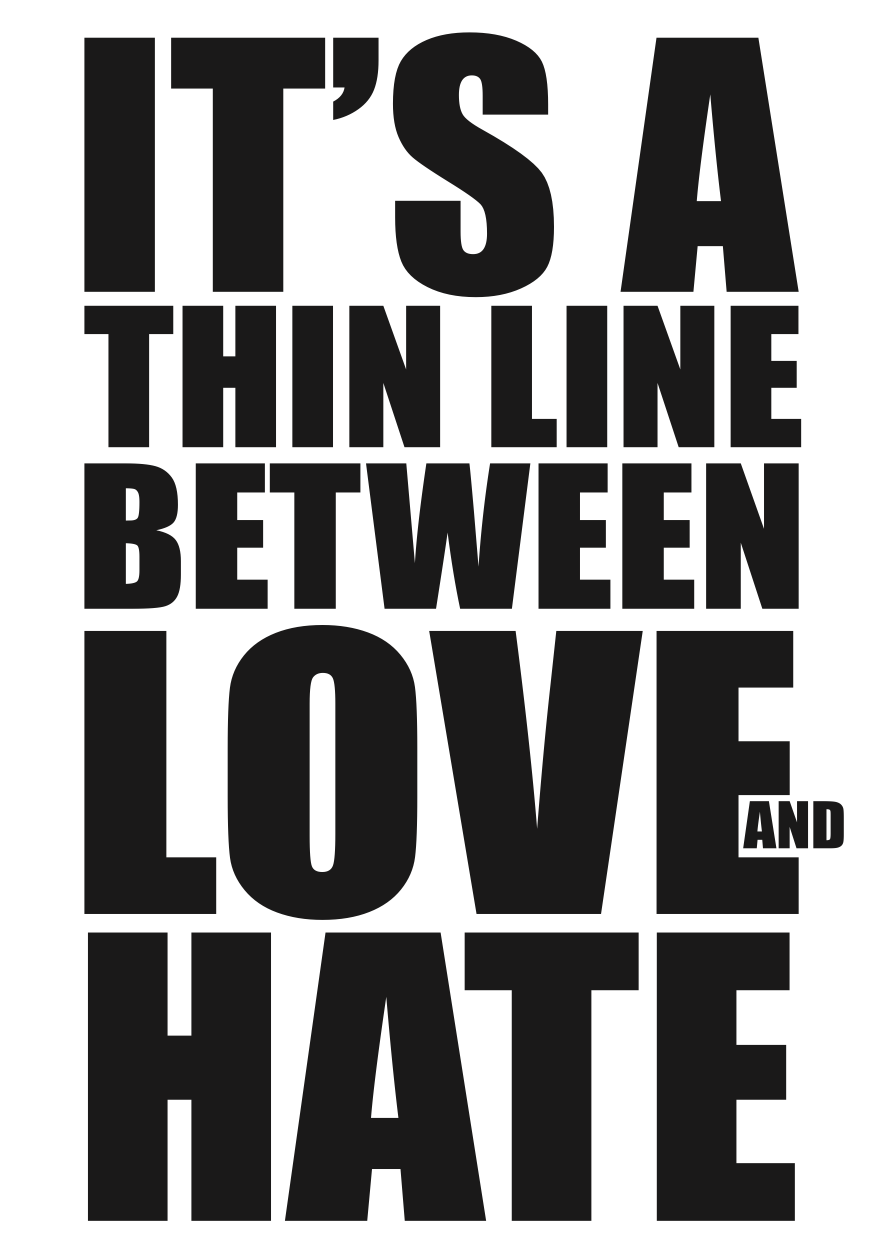 it's a thin line...