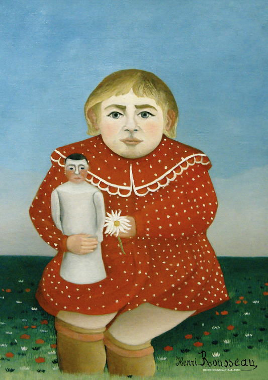 The girl with a doll