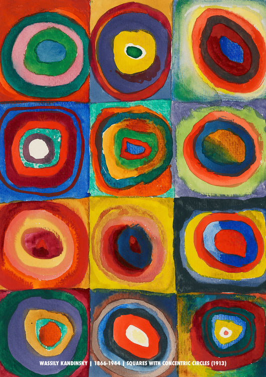 Squares with concentric circles