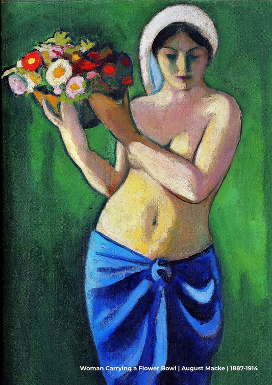 Woman Carrying a Flower Bowl