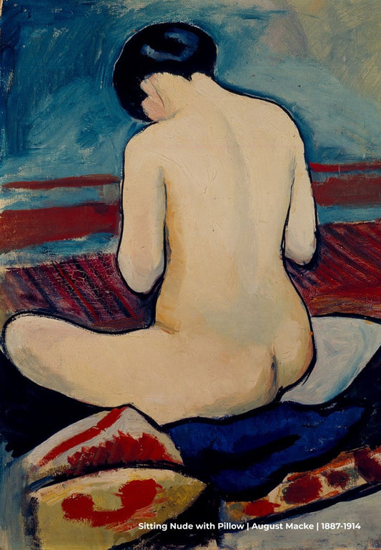 Sitting Nude with Pillow