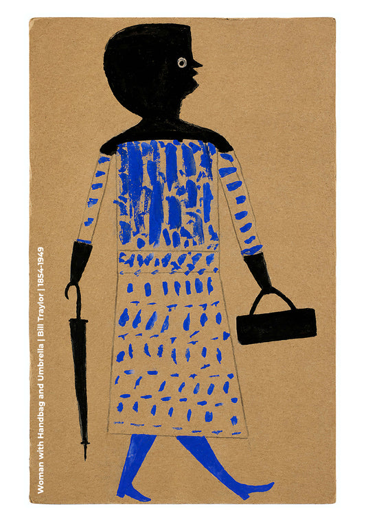 Woman with Handbag and Umbrella