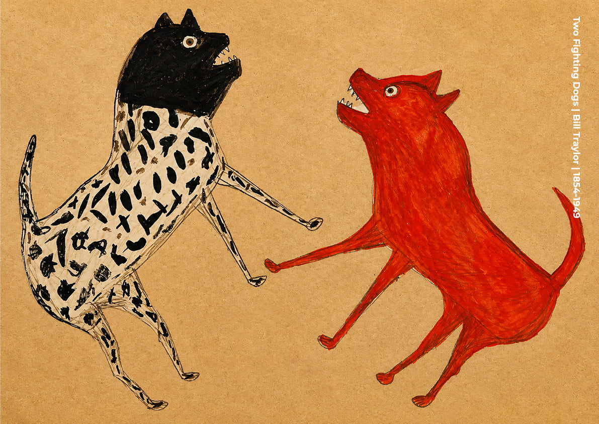 Two Fighting Dogs