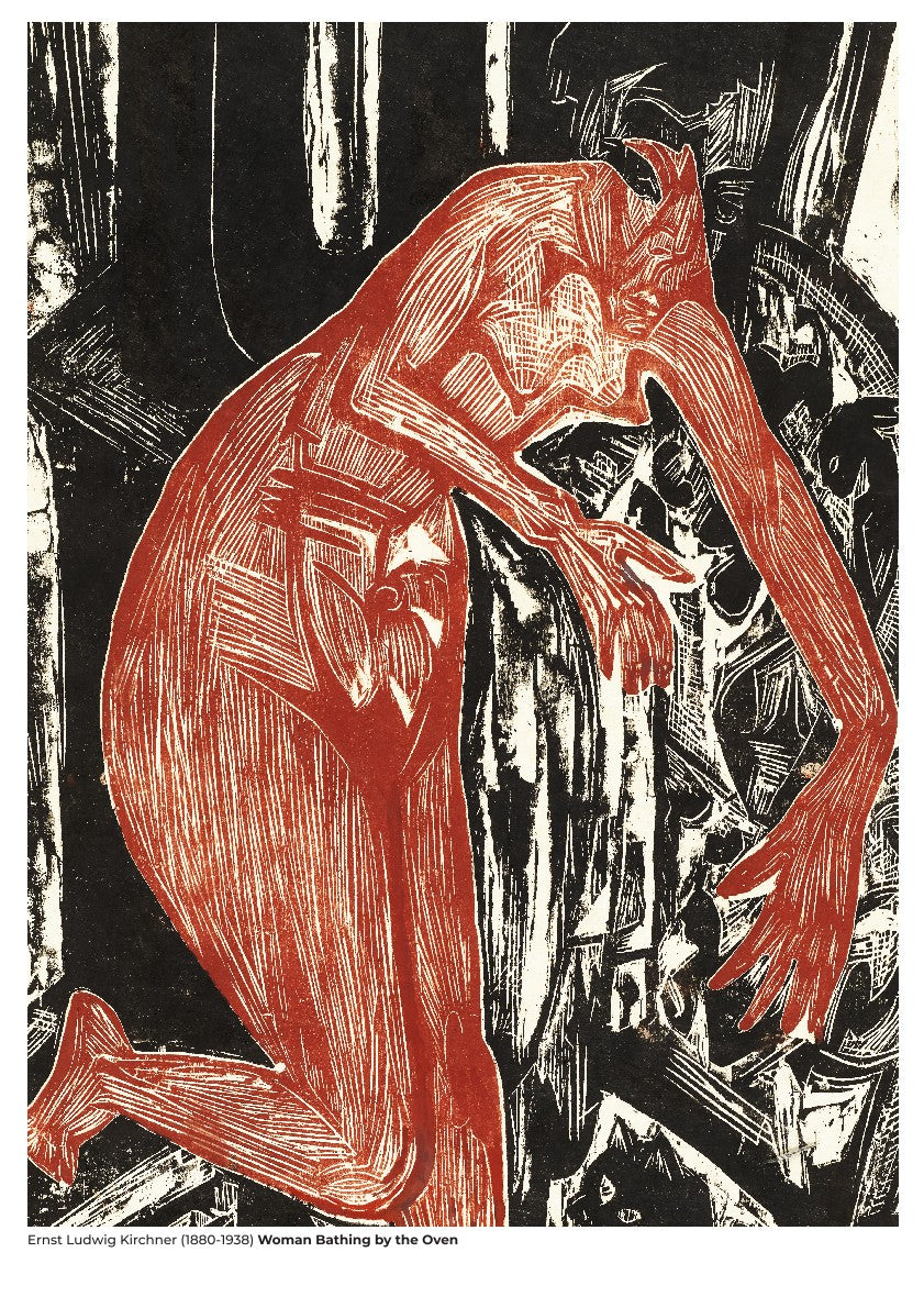 Woman Bathing by the Oven