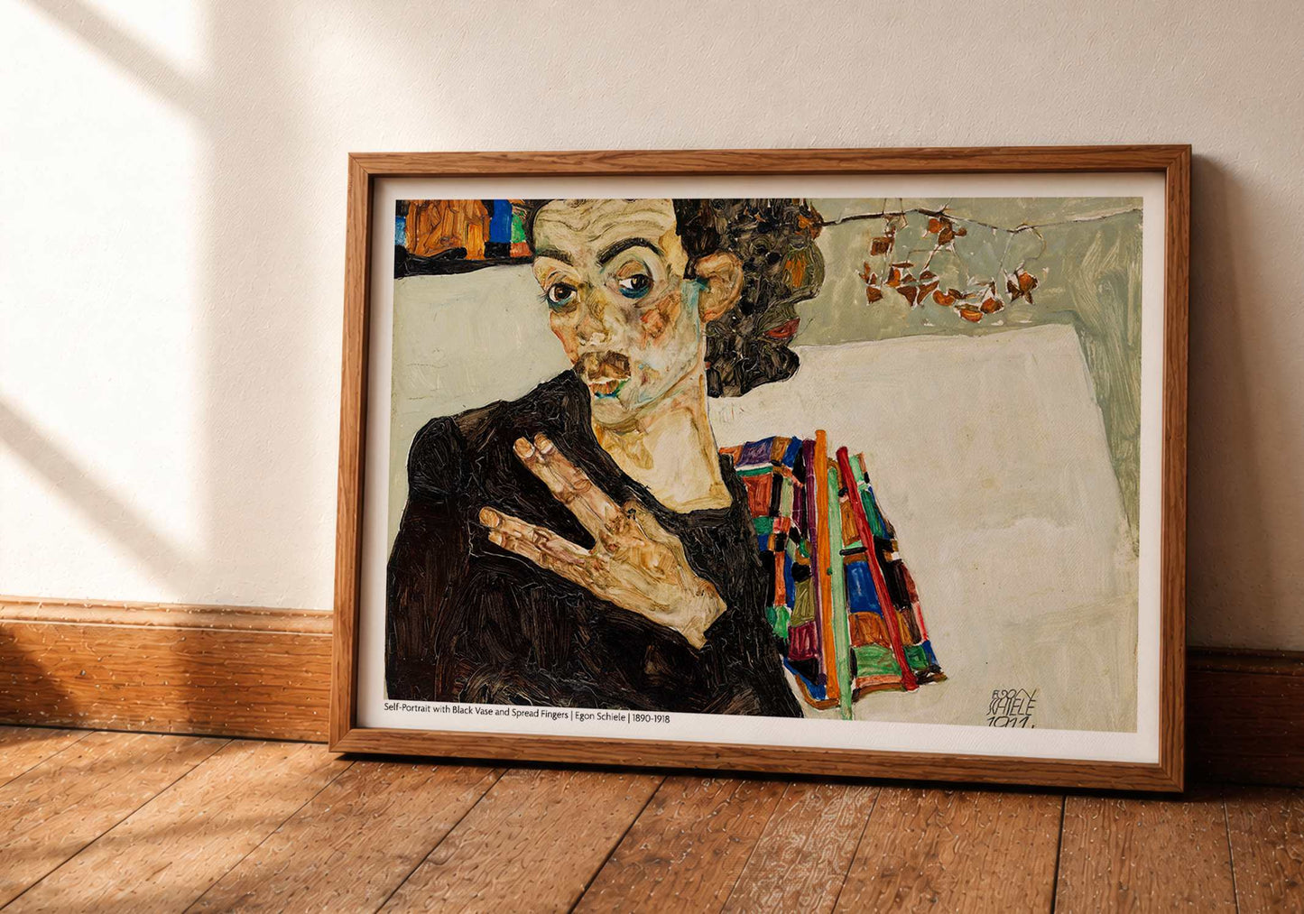 Self-Portrait with Black Vase and Spread Fingers