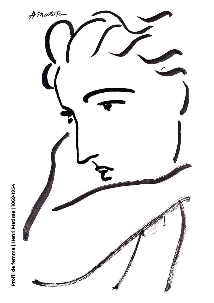 Profil de femme - White