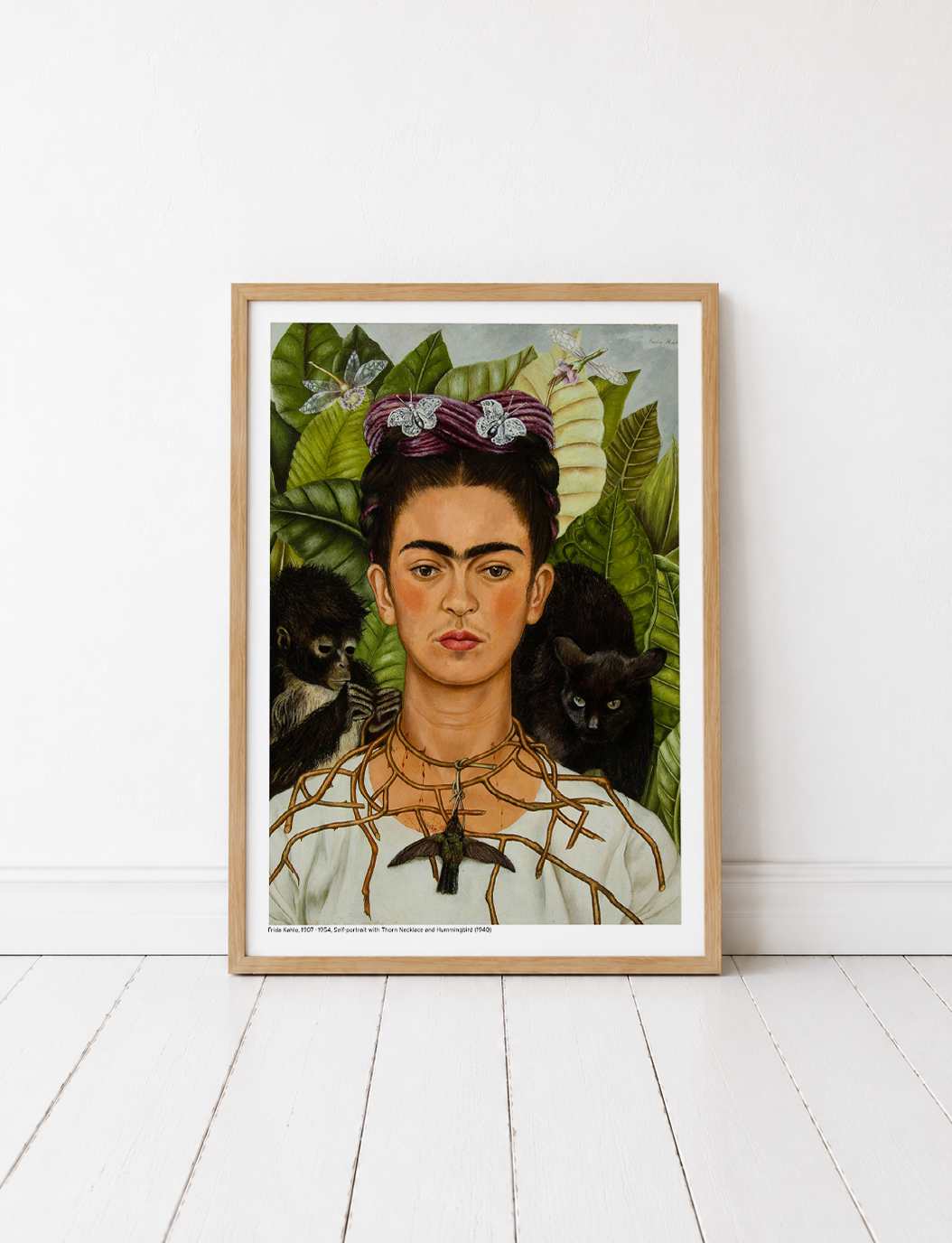 Self Portrait with Thorn Necklace and Hummingbird