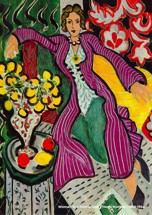 Woman in purple coat
