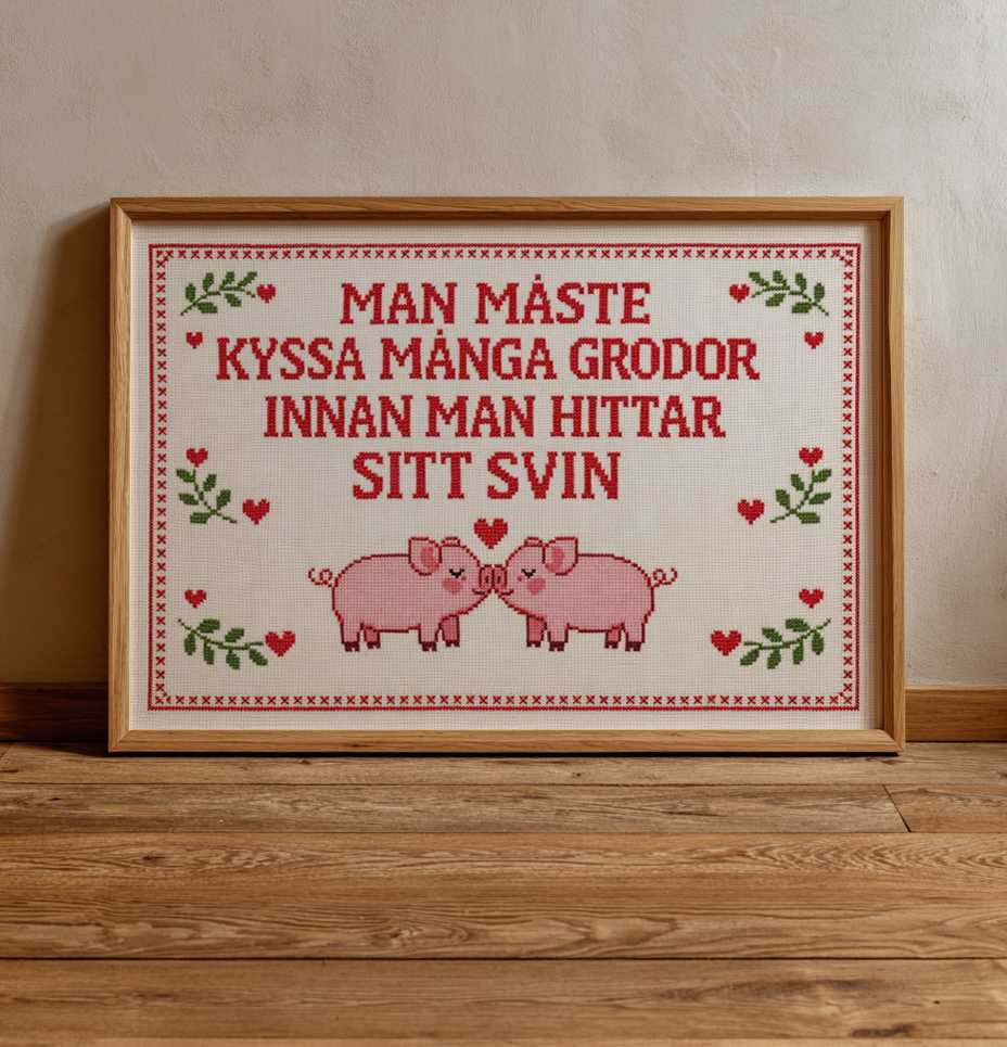 MAN MÅSTE KYSSA MÅNGA GRODOR