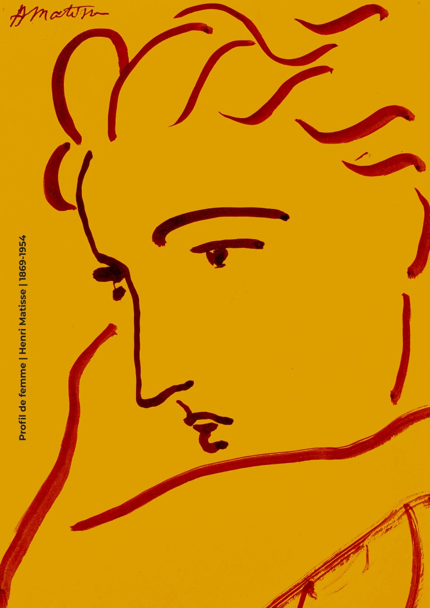 Profil de femme - Yellow