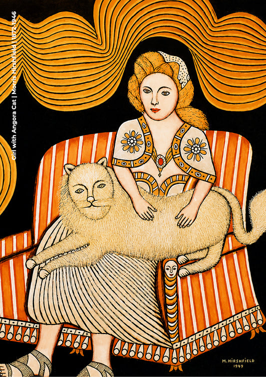Girl with Angora Cat