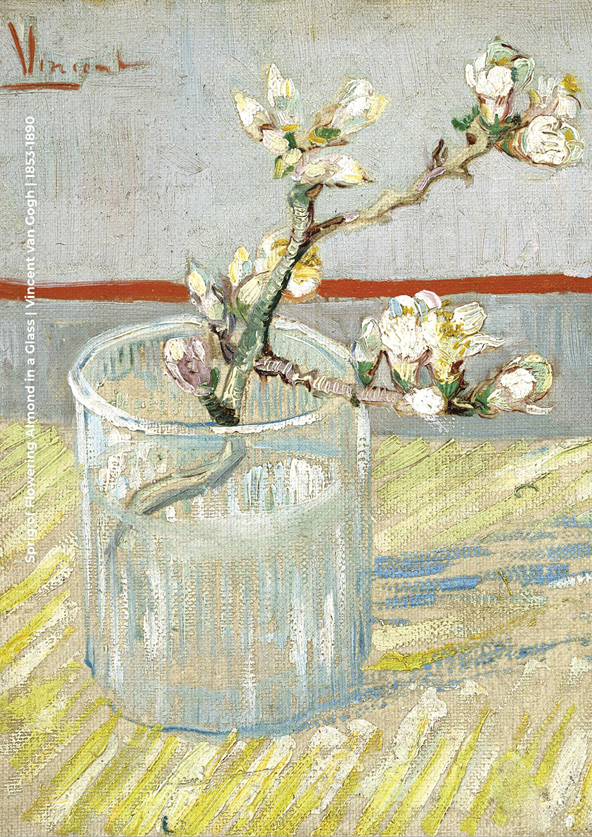 Sprig of Flowering Almond in a Glass