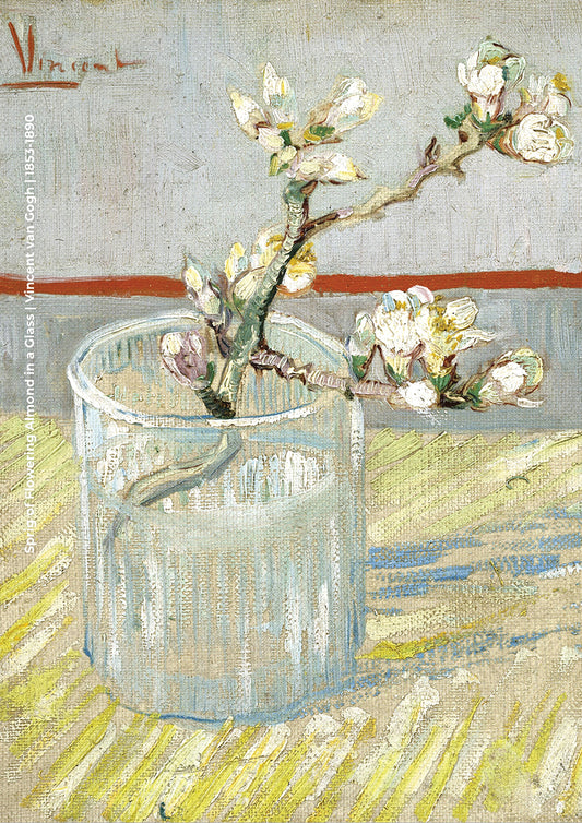 Sprig of Flowering Almond in a Glass